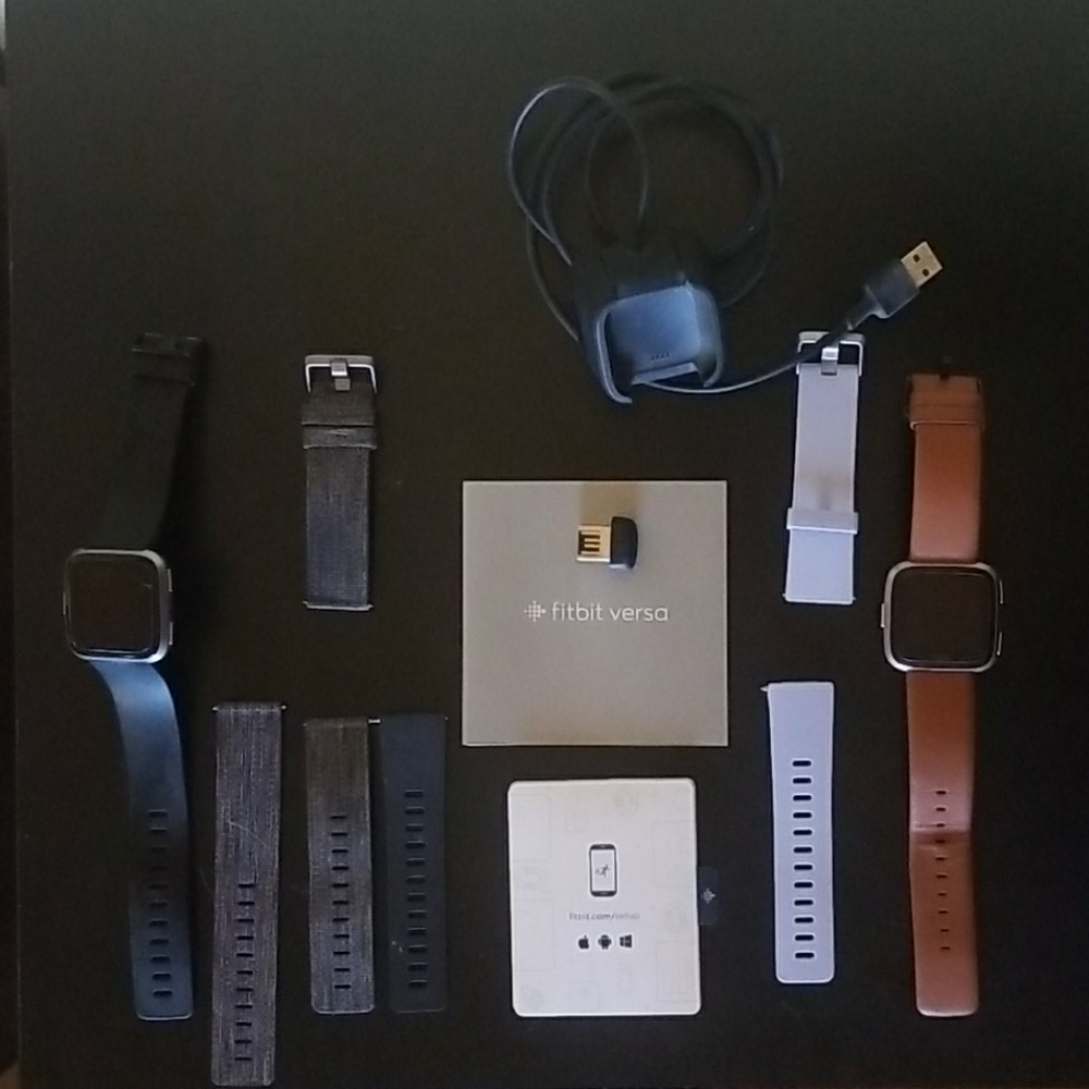 His + Hers Fitbit Versa with Extra Bands